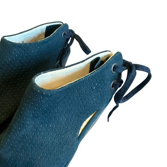 Fly London Peep Toe Lace Up Wedge Sandals Nubuck Suede Size 36 5.5 Women's - Picture 5 of 12